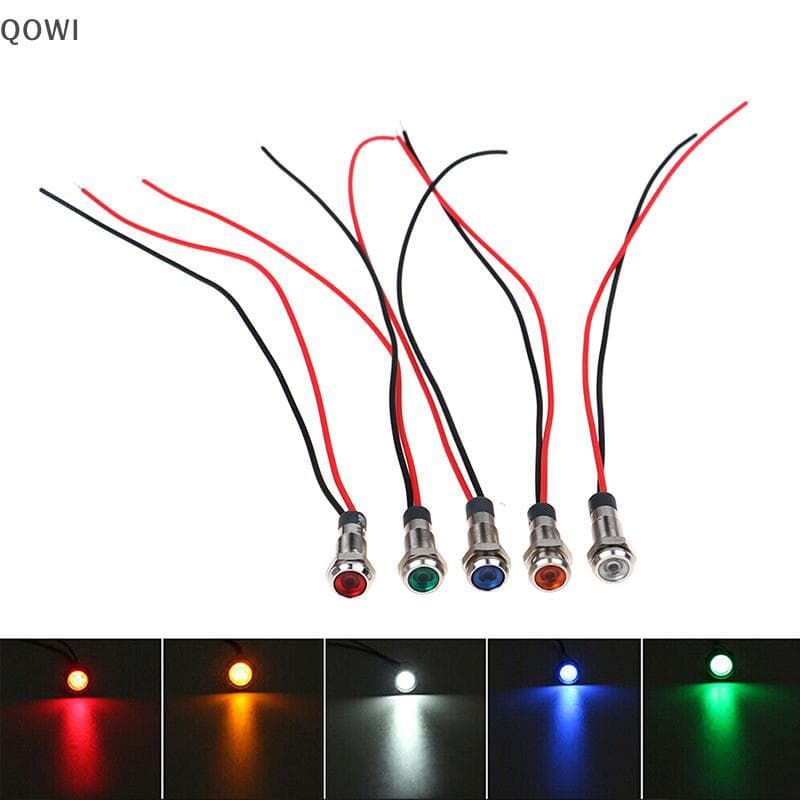 qo 5x Carro Barco 12V-24V 6mm LED Luz Indicadora Painel Lâmpada De Advertência br