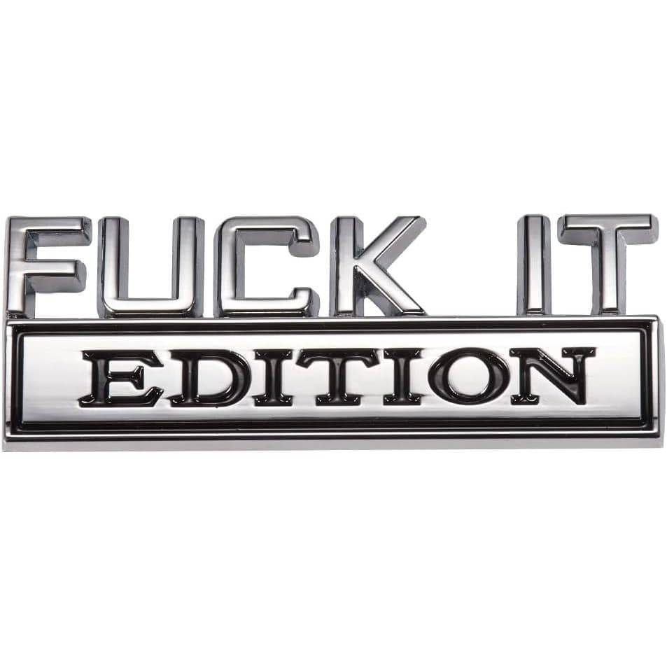 Fender 3D Fuck-IT Edition Emblema Decalques Para Carro Caminhão Lado Traseiro Capô Dianteiro Porta Do-Malas Adesivo , Pr