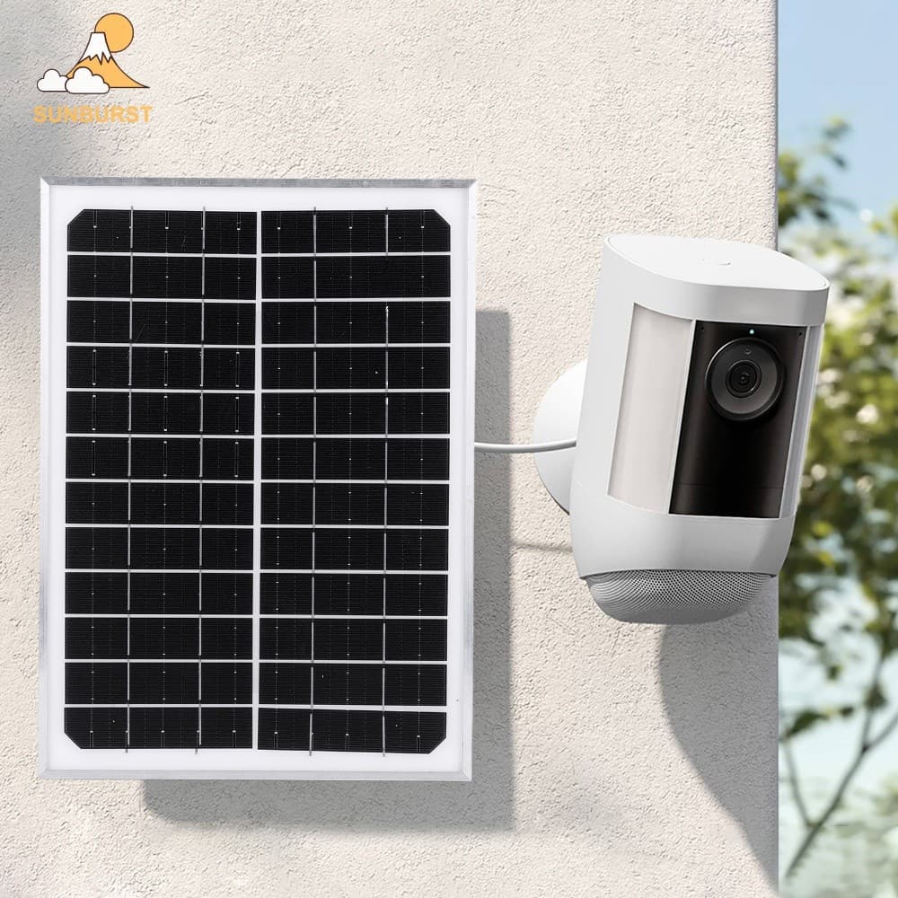 [Sunburst1 . br] Carregador De Bateria Solar Portátil De 15 W 12V Tipo C Painel Externo PET Monocristalino