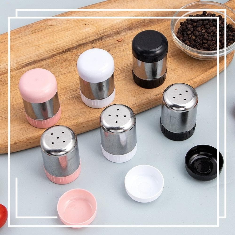 Saleiro , Mini Garrafa De Tempero De Aço Inoxidável Com 5 Furos , Pequena De Pimenta Para Armazenamento De Condim