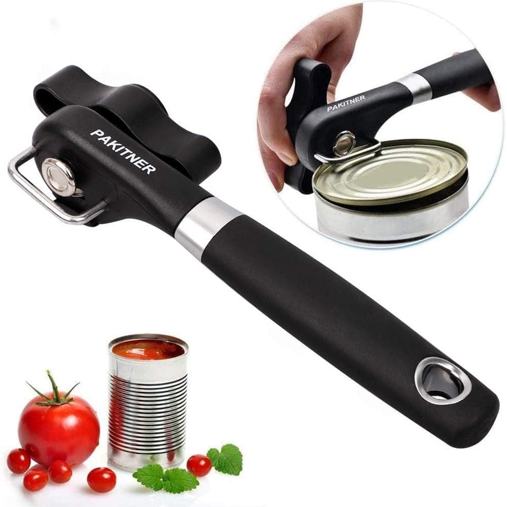 PAKITNER-SafeCutCanOpener, Abridor de Latas com Borda Serrilhada - Manual, Fácil de Manusear, Abridor de Latas Manual, B