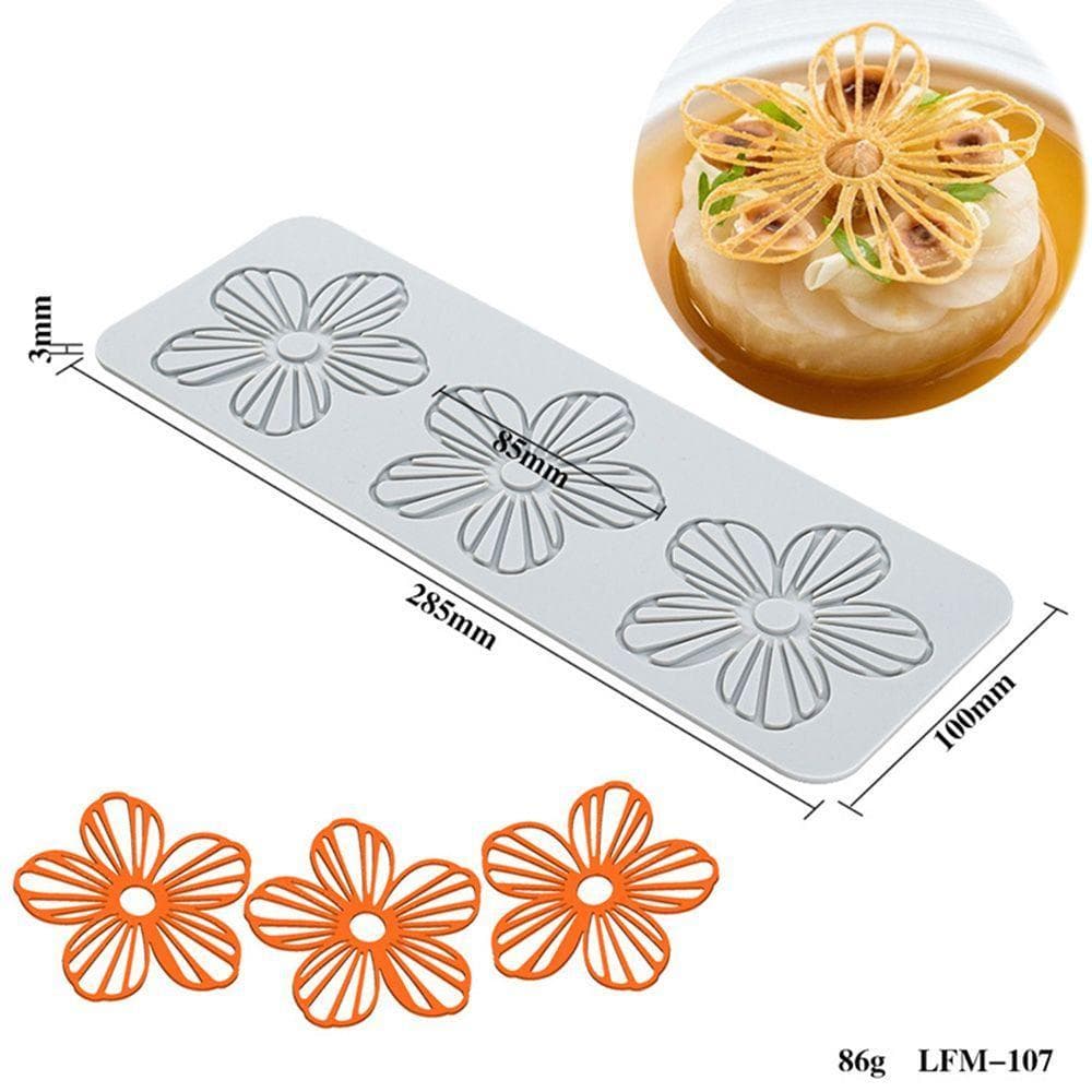 Molde De Renda Para Bolo Padrões De Flores Sobremesa Açúcar Bakeware Silicone