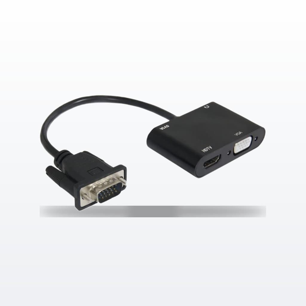 Conversor VGA para HDMI 14cm 1223 Planet adaptador transmissor extensor saidas