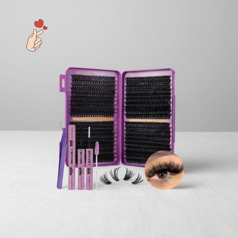 2026 [PEBR] Cílios postiços DIY, curvatura D de grande volume, com conector e selante, para uso em manicure [fa]