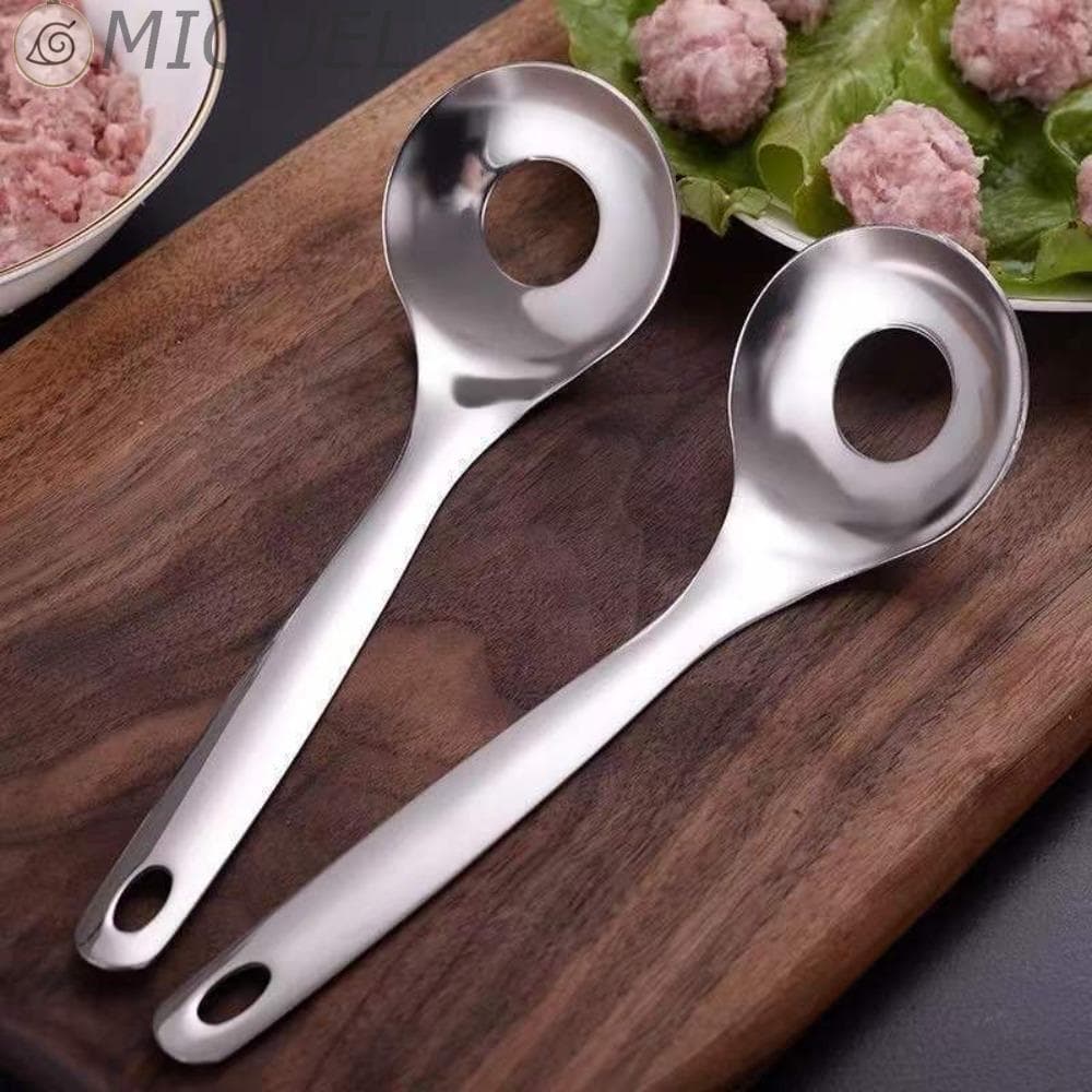 Molde De Colher De Almôndega MIQUEL Croquettes , Antiaderente De Aço Inoxidável Para Fazer Almôndegas , Com Furo Redondo