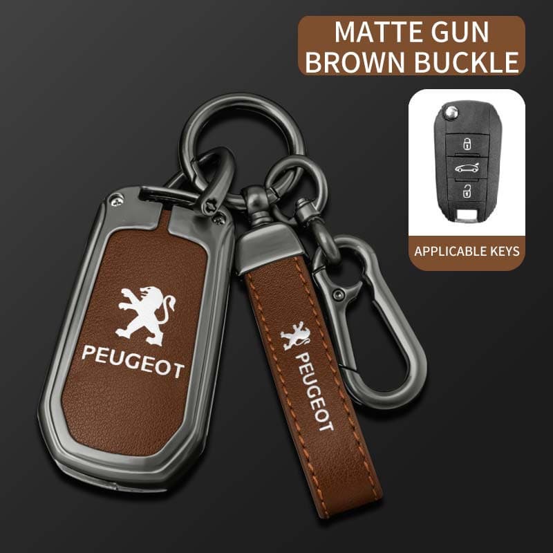 Nova Capa de Chave de Carro em Liga de Zinco para Audi Peugeot 208 2008 308 3008 408 508 107 301 Acessórios Automotivos