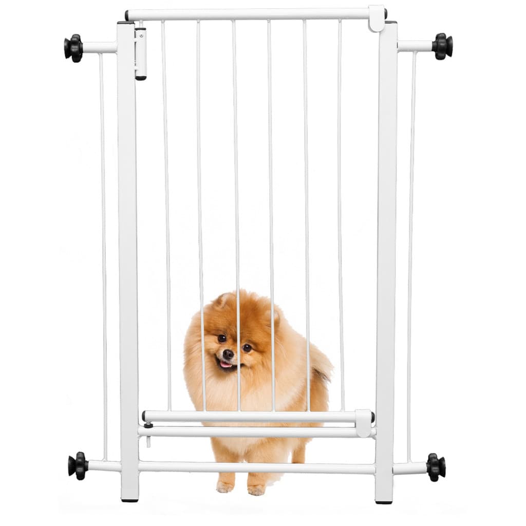 Portão portãozinho pet grade segurança bebê pressão regulável medidas de 65 a 169cm - branco e preto