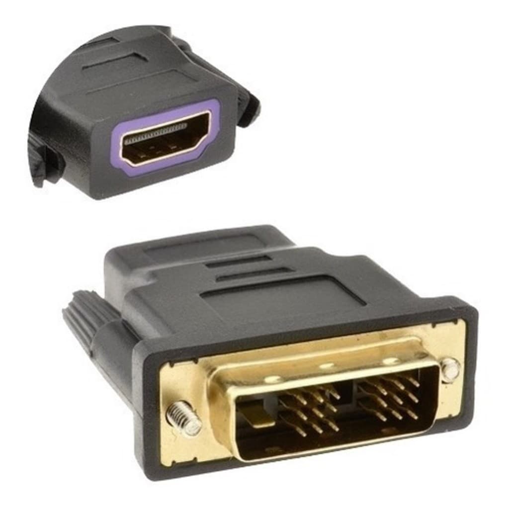 Adaptador Compatível com HDMI Femea X Dvi Macho bc