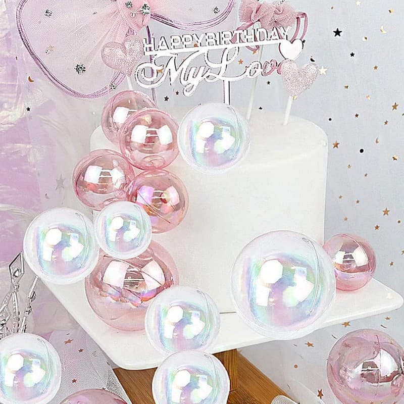 Bola De Ilusão Transparente , Camada De Superfície De Bolo , Bolha Decoração DIY , Aniversário , Festa De Casamento Cozi