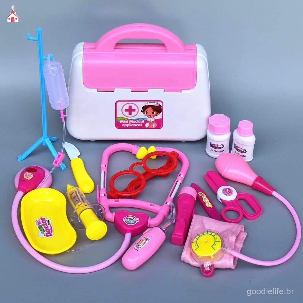 Infantil 15 Peças Mini Médico Caixa Médica Kit Playset Jogos Brinquedos Infantis SJHY0208