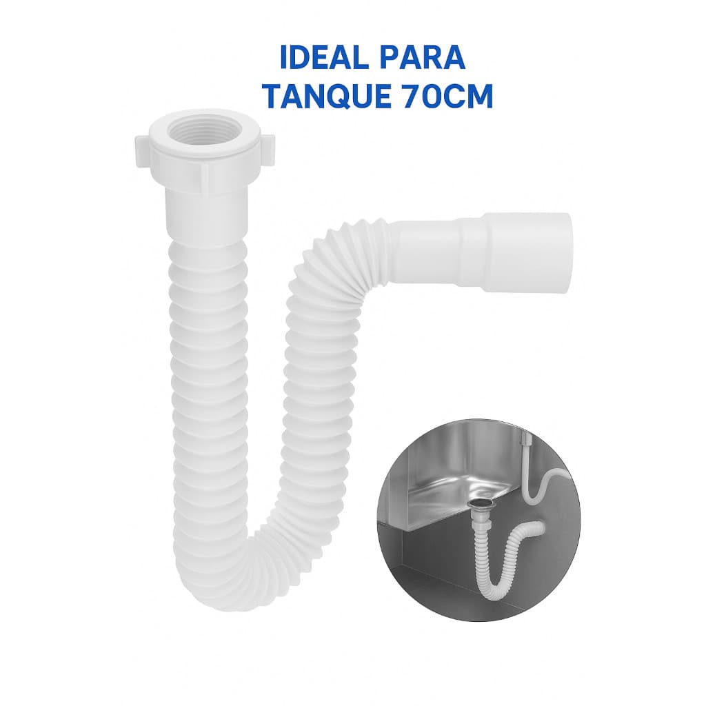 Sifao Sanfonado Ajustável Lavatório/Pia/Tanque Universal 70cm