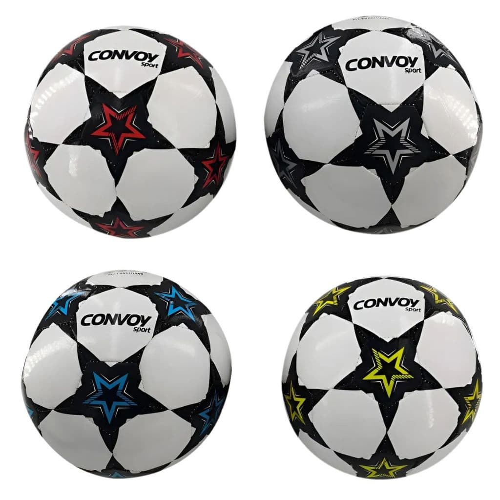 Bola de Futebol Champions Star Costurada nº 5 Convoy PVC  (Leve e Macia)