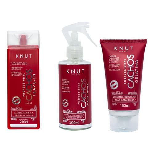 Kit Knut Cachos - Leave-in + Acqua Thermal + Gelatina Cachos