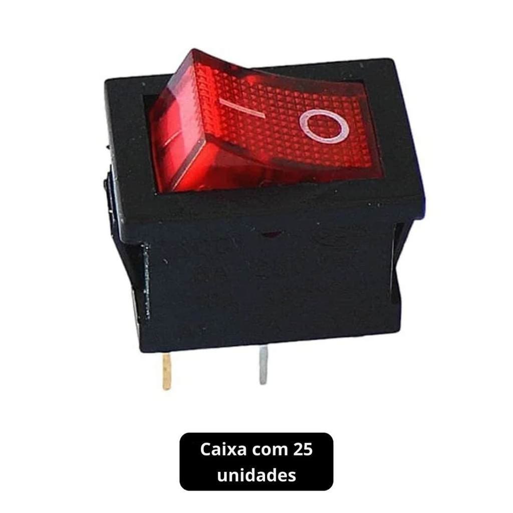 Chave Comutadora Gangorra 03 Terminais 6a/250vac 10a/125vac (kcd1-102) Storm 25 Unidades
