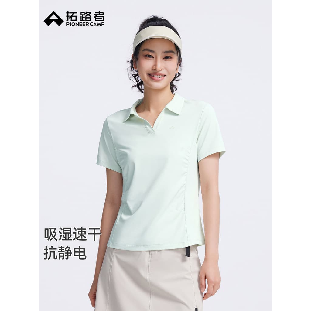 Pioneer 2026 primavera verão senhoras lapela camisa POLO esportes ao ar livre respirável superior absorção de umidade de