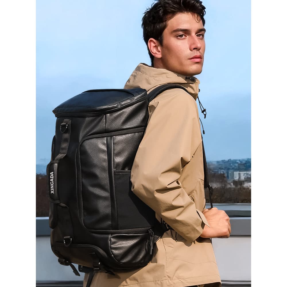 Mochila de grande capacidade para computador masculino, à prova d'água, separação seca e molhada, portátil, bolsa de via