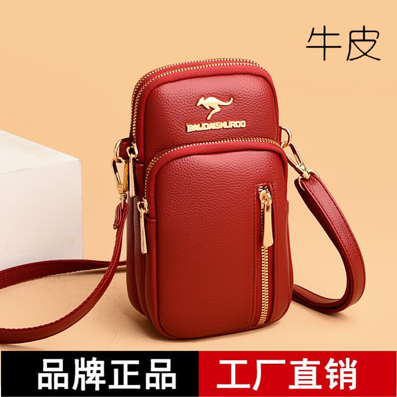Bolsa feminina de couro genuíno Super quente Mini bolsa pequena para celular ombro 2022 novo estilo elegante elegante Cr