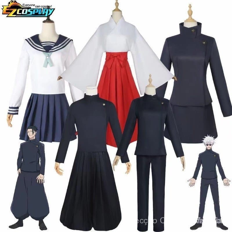2023 Fantasia de Cosplay de Jujutsu Kaisen Gojo Satoru e Óculos de Sol, Uniforme Geto Suguru, Ieiri Shoko, Utahime Iori,