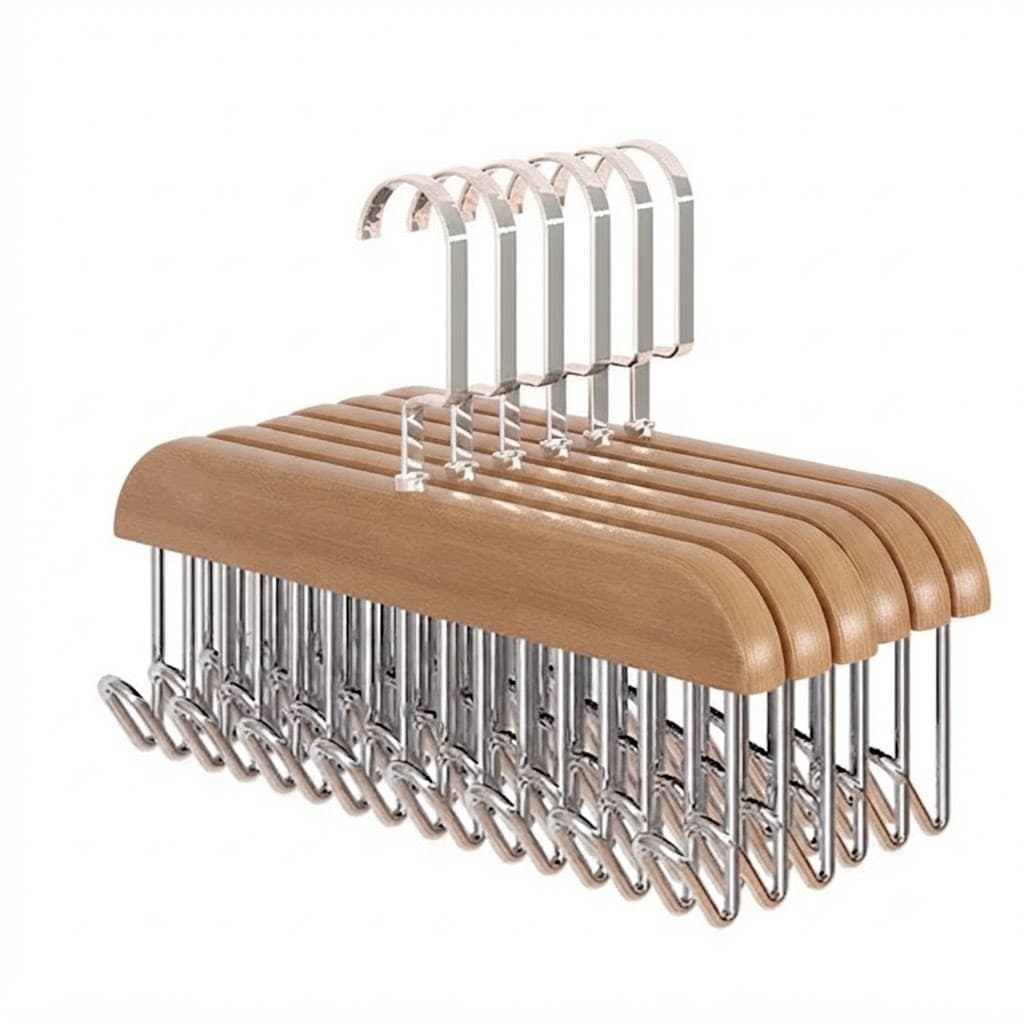 Cabide Organizador Madeira 8 Ganchos Cintos Gravatas Colares ENVIO IMEDIATO