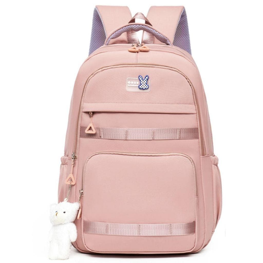 Mochila Bolsa Cor Sólida De Estudante Japonesa E Coreana Viagem De Grande Capacidade