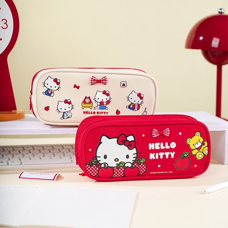 Yuemu genuíno HelloKitty bonito dos desenhos animados lápis caso menina estudante portátil grande capacidade caixa de ar