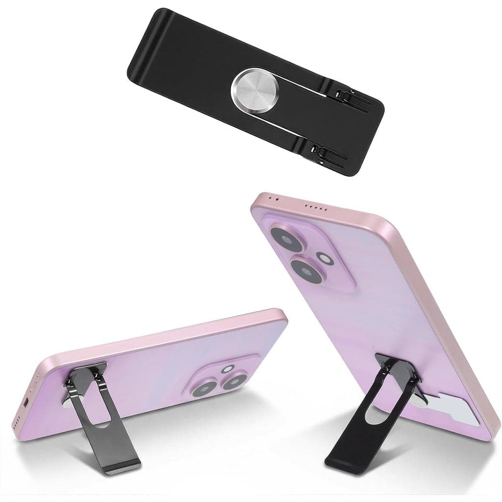 Suporte para Telefone Ultra-Fino para Capa de Telefone, Suporte Vertical e Horizontal de Metal para Celular, Suporte Por
