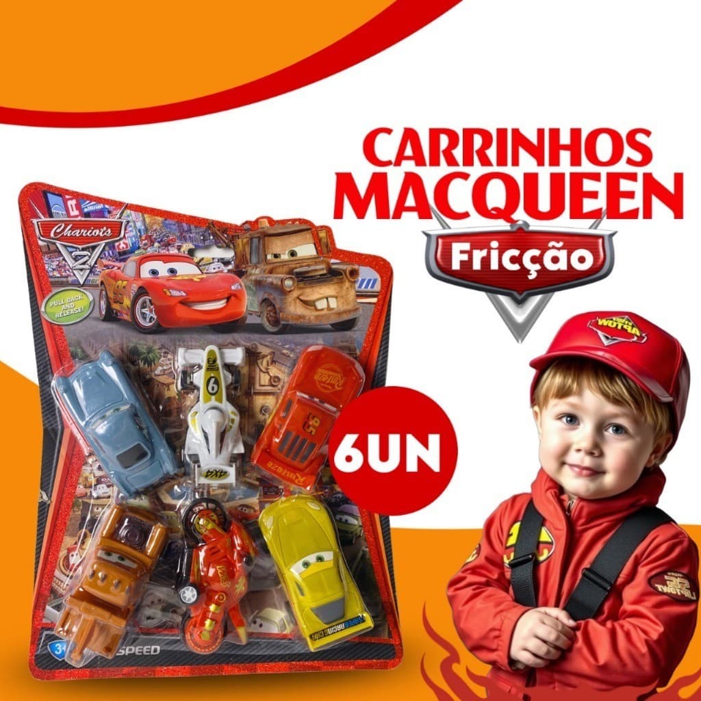 Kit Carrinhos McQueen Inspirados no Filme Cars – Escolha Sua Versão