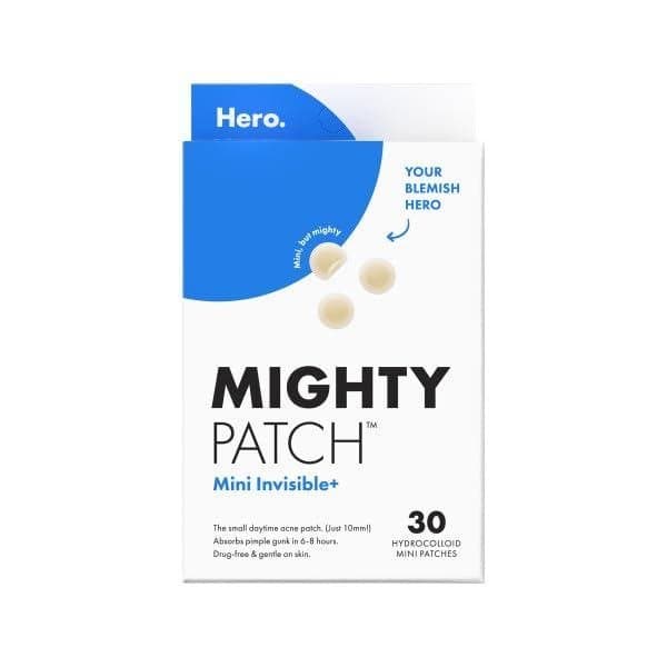 MightyPatchMiniInvisible+Patches-X-allDaytimePatchesHidrocolóides para Acne e Espinhas para Cobrir Espinhas e Imperfeiçõ