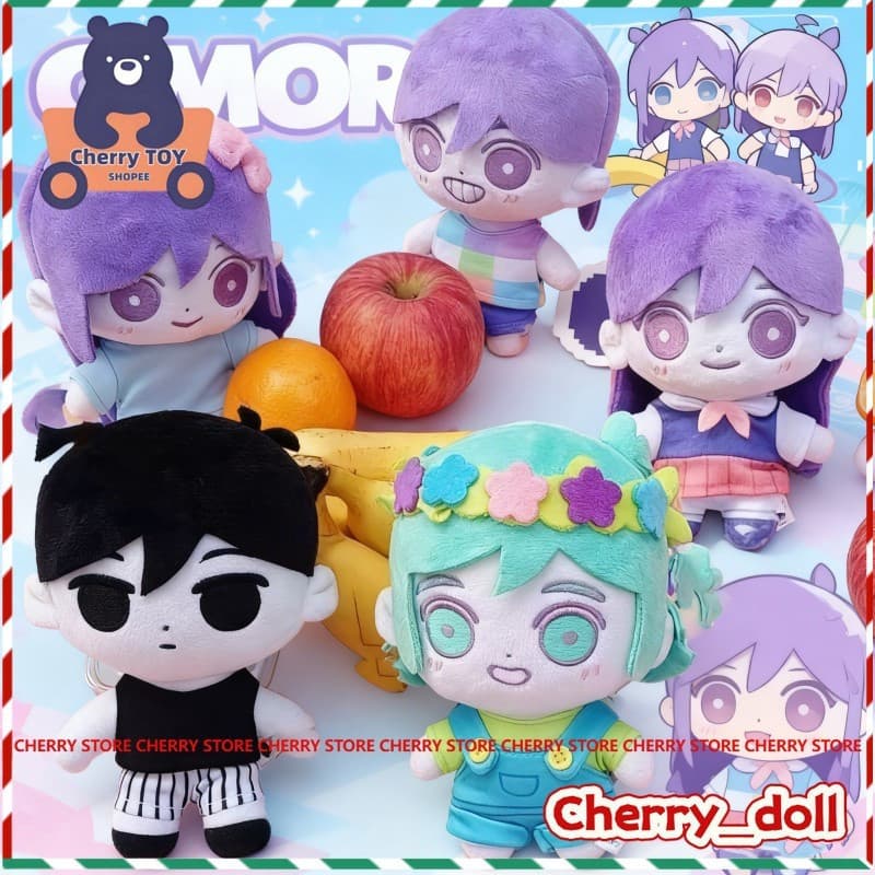 Brinquedo de pelúcia O'Mori de 16/20 cm, macio e fofo, feito de algodão, com os personagens Aubrey/Basil/Kyle, adequado