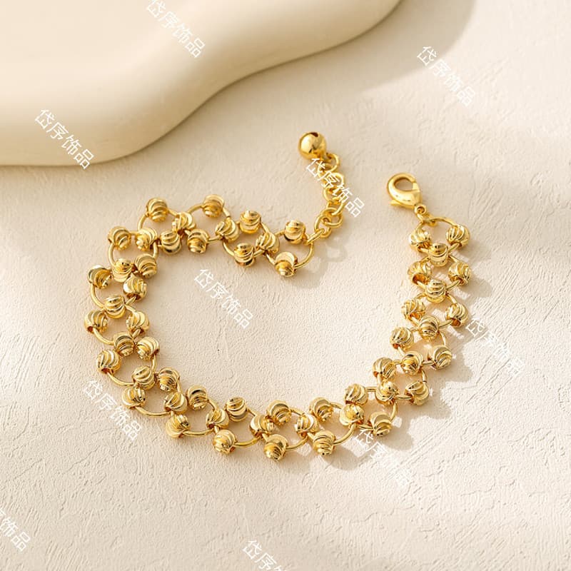 Joias femininas populares, elegantes, de alta qualidade e exclusivas, nova pulseira de luxo leve com contas de melancia