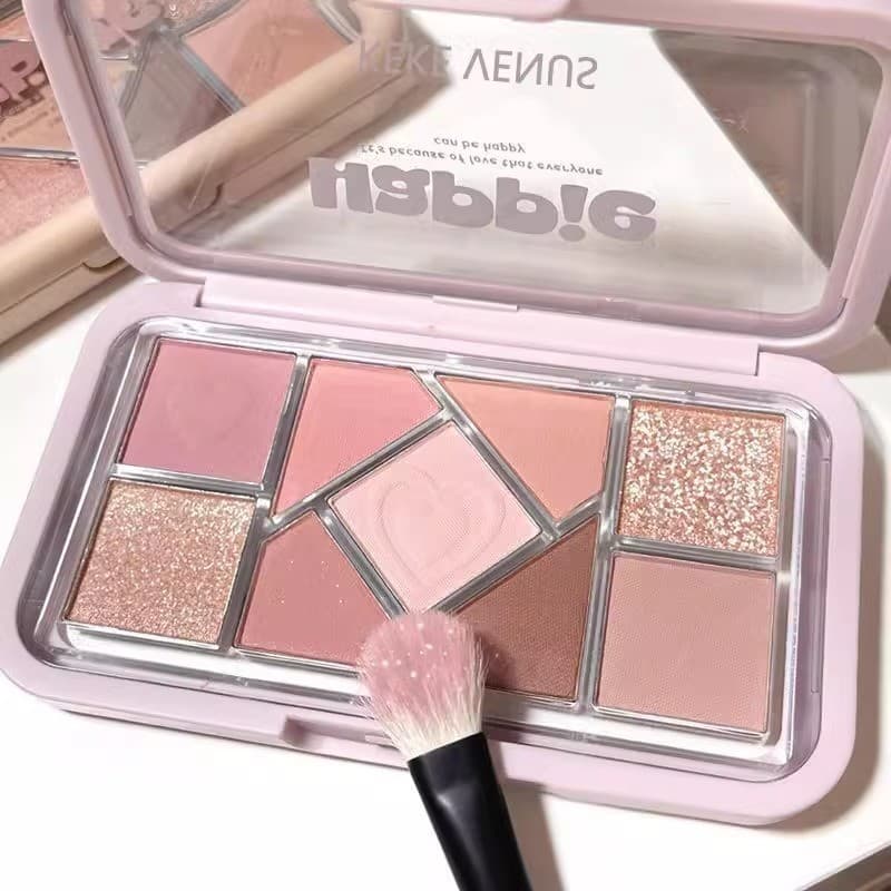 Novo estilo paleta de sombras baixa saturação cor terra rosa azul pérola fosco Blush tudo-em-um diário luz maquiagem pro