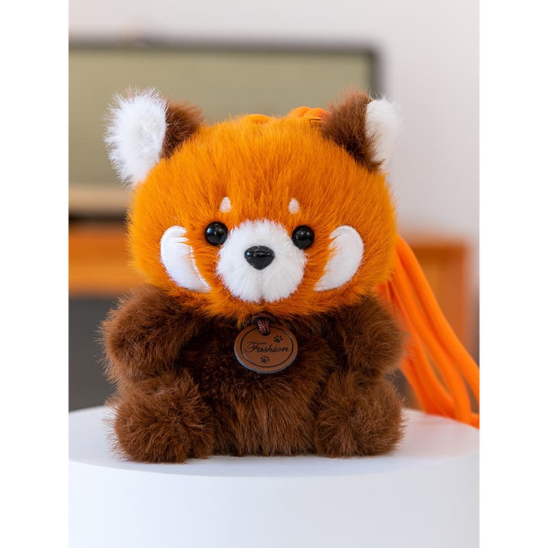 Bonito pequeno Panda Animal boneca capivara pato coelho mochila de pelúcia pequeno pingente boneca presente aniversário