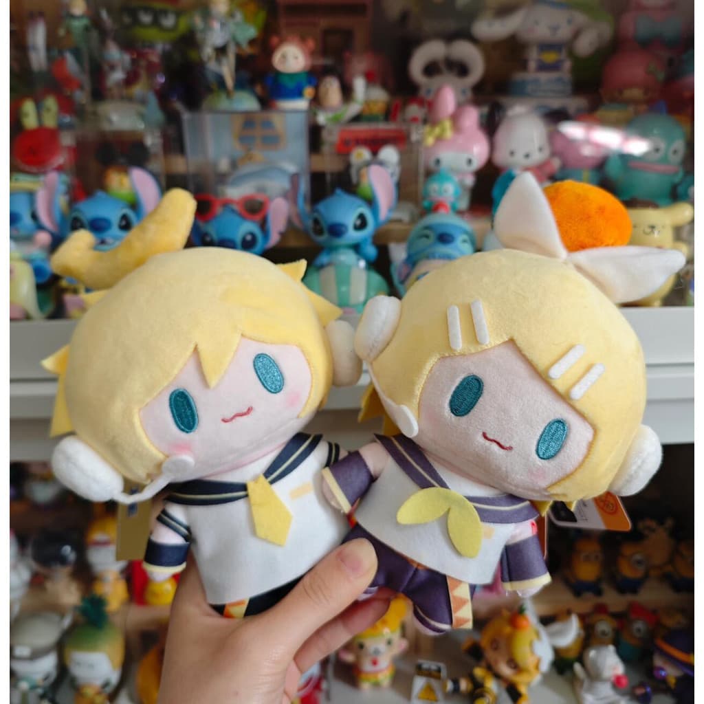 Chaveiro de Pelúcia Hatsune Miku de 15cm, Pingente de Mochila Kagamine Rin, Decoração Anime Fofa, Presente