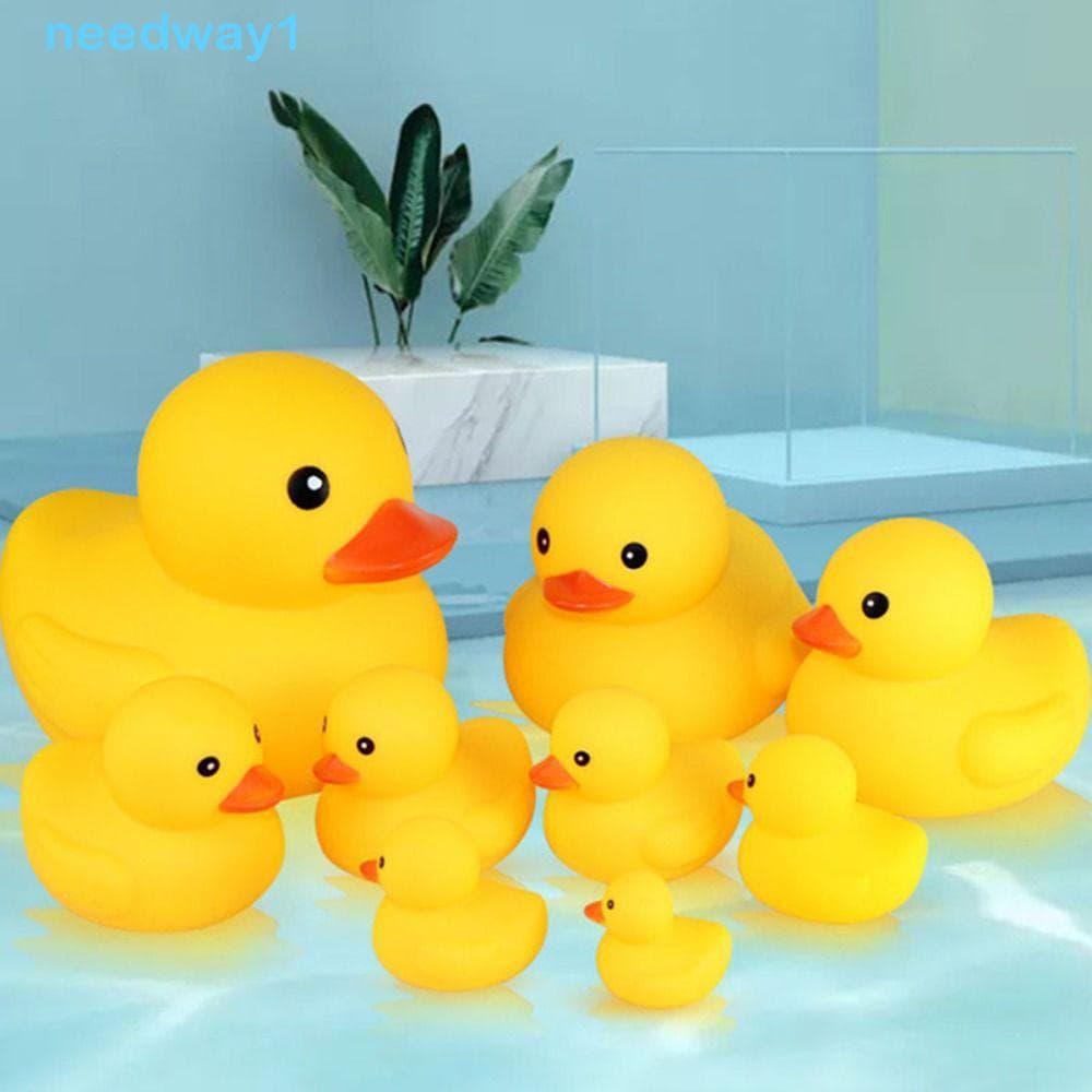 NEEDWAY Pato Com Brinquedo De Banho Som De Apertar , Macio Amarelo , Brinquedos Para Bebês , Fofos