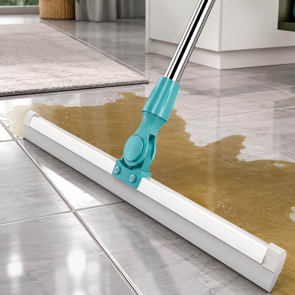 Rodo De Silicone Cabo 1 Metro Limpeza Piso Vidros Com Gancho Secos E Molhados Vassoura Mágica Removedor Fiapos Cozinha