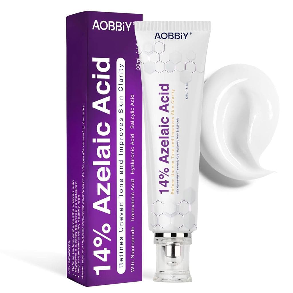 Creme Facial com Ácido Azelaico AOBBIY – Creme Refinador de Tom para Clareza da Pele e Aparência Mais Suave, 1 oz