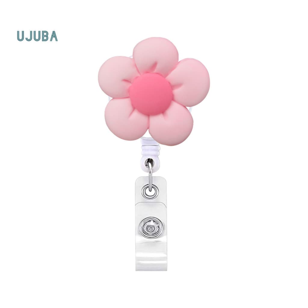 Carretel De Crachá De Flor Ujb , Retrátil Resistente Com Camadas De Pétalas Distintas Para Acesso Diário