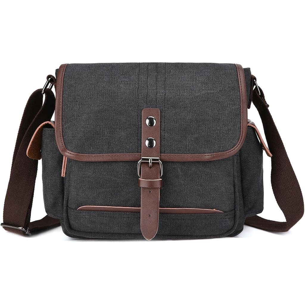 Bolsa mensageiro pequena para homens e mulheres, bolsa de ombro de lona, carteira masculina, bolsa transversal vintage,
