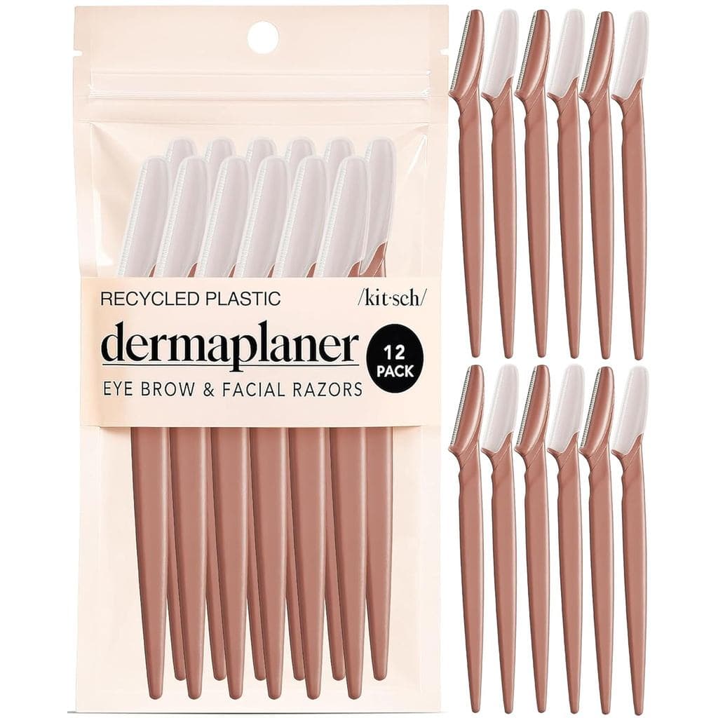 Lâmina de Dermaplaning Kitsch para o Rosto Feminino – Lâminas de Barbear para Mulheres e Homens, Lâminas para Sobrancelh