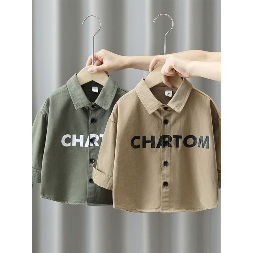 Meninos primavera camisa jaqueta 2026 novo estilo primavera outono roupas médias pequenas crianças Street Wear topo cria
