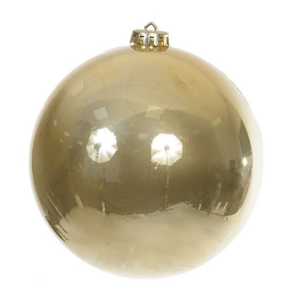 Bola De Natal Perolada Dourado 15cm