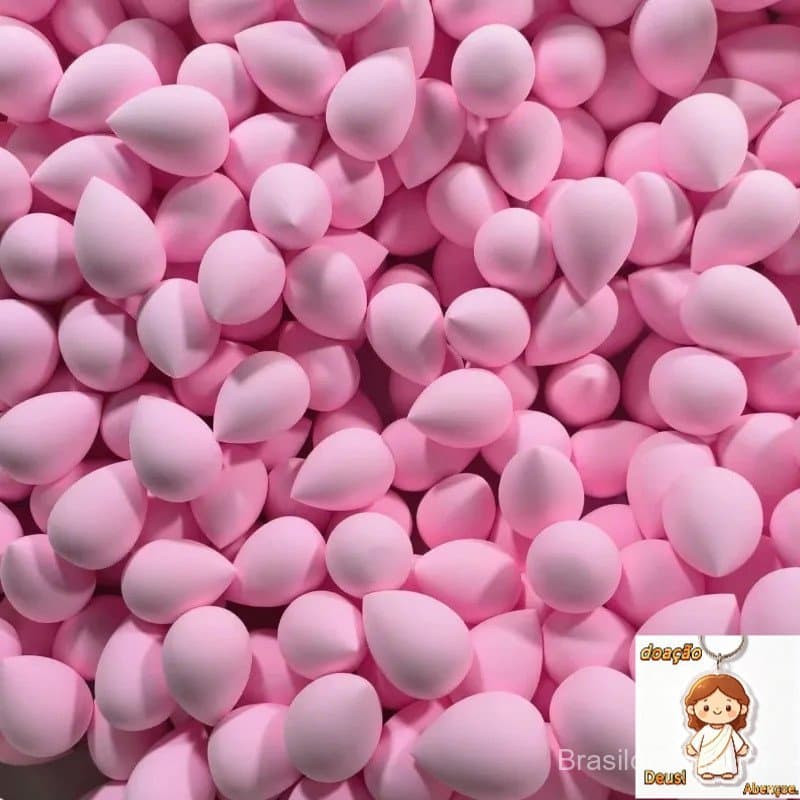 50 Pçs Mini Dedo Puff Beleza Base Cosmética Esponja Maquiagem Liquidificador Adequado Para Creme & Pó Corretivo