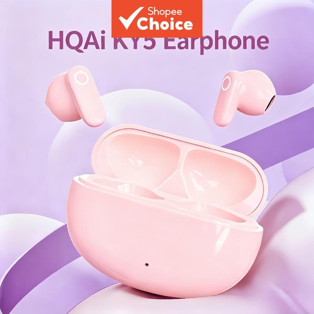 Hqai KY5 Fones De Ouvido Para Dormir Sem Fio Integrados Com Microfone Cancelamento De Ruído HiFi Sound Earbuds À Prova D