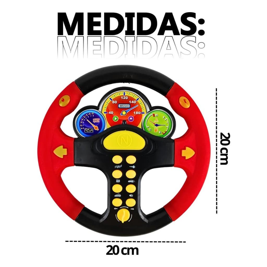 Brinquedo Volante Musical Infantil com Led