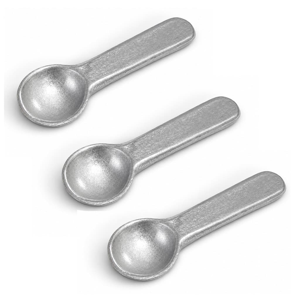 Kit 3 Pegador Colher Sorvete Açaí Concha Alumínio Resistente