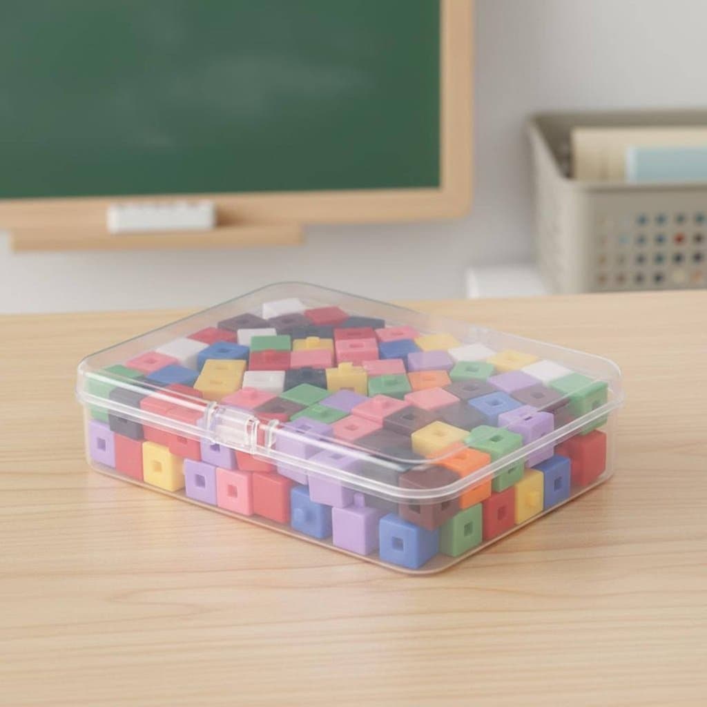300 Peças Desenvolve Habilidades Cubos Matemáticos Interligados Material Seguro Conectando Blocos De Contagem Jogo Criat