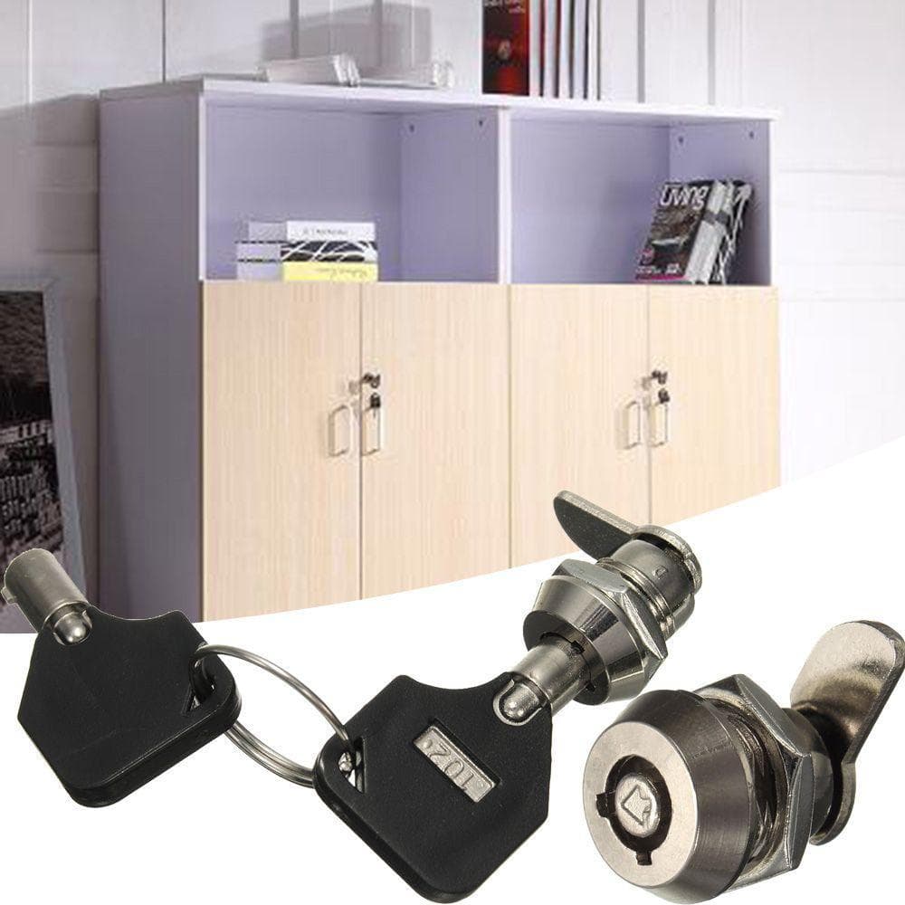 Cam Lock Tubular Com 2 Chaves Para Porta De Armário 16-30mm Fechadura De Caixa De Correio