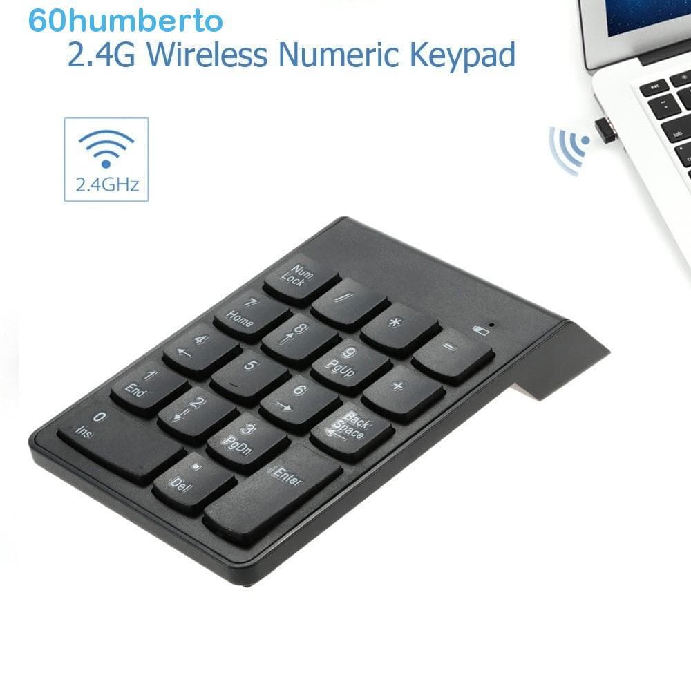 Teclado Sem Fio HUMBERTO , Mini Digital 2.4G Com Design Fino , Numérico Portátil