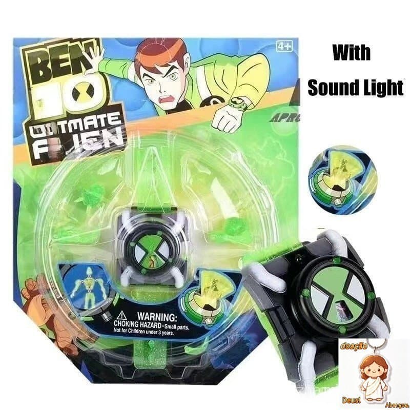 Relógio Infantil Ben 10 Omnitrix com Projetor 3D, Relógio Estilo de RPG Ben10, Presente de Aniversário Infantil
