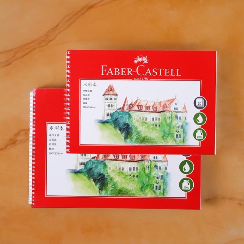 Alemanha Faber-Jia Livro Aquarela 16k/8k Estudante Pintura Esboçar Papel Aquarela Cor Chumbo Livro 230g Esboço Livro
